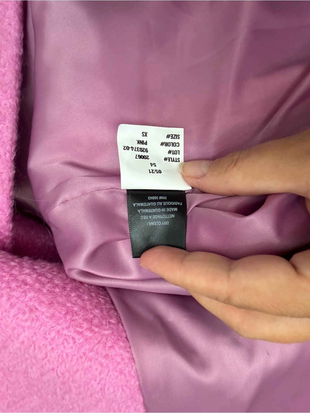 Sam Edelman Pink Notched Lapel Reefer Coat - Picture 6 of 9